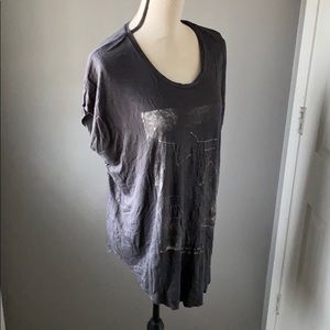 Raw-Edge Short Sleeve Graphic Tee